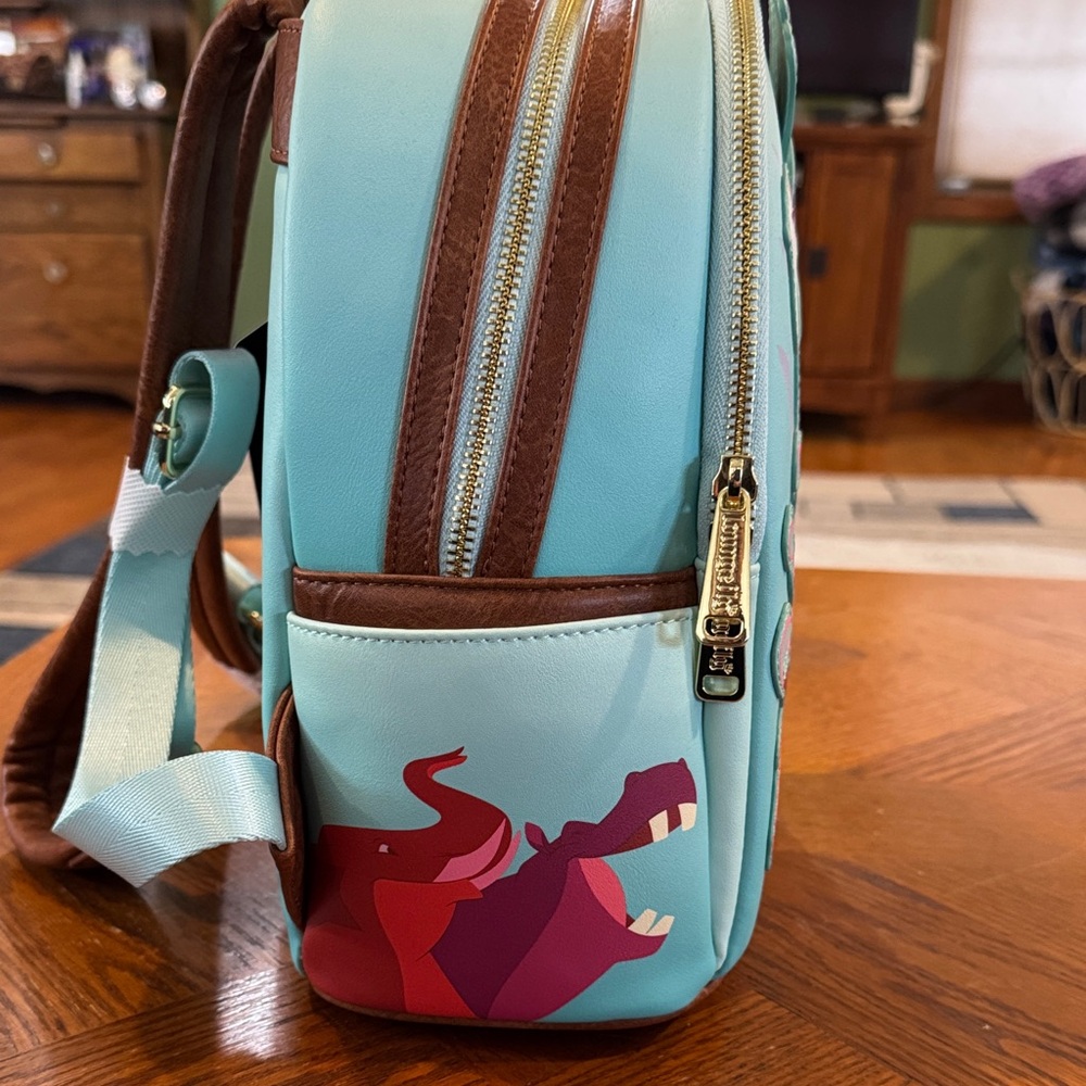 Loungefly Aqua Lion King Duo Mini Backpack - Picture 4 of 7